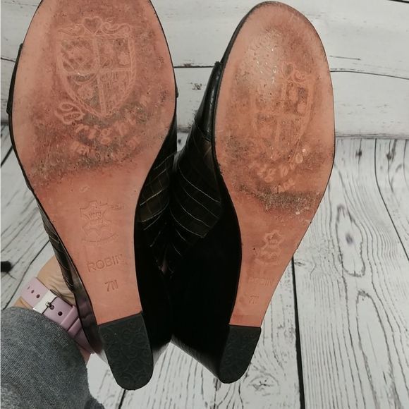 Brighton‎ Robin Pewter Leather Wedge Sandal - Picture 7 of 10